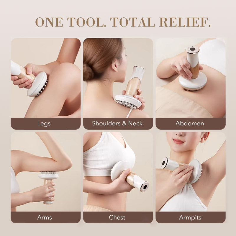 Smart Pro Gua Sha & Dry Brushing Massager – Detox, Sculpt & Energize